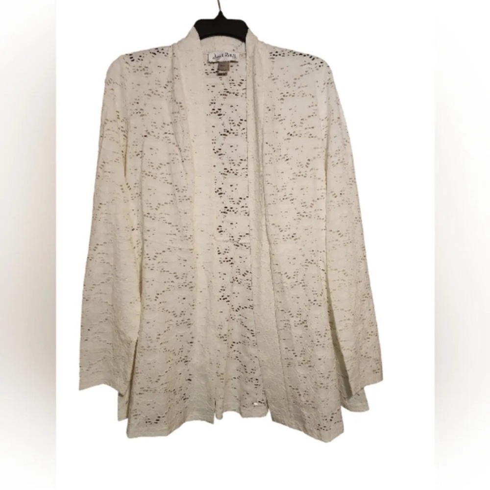 Joseph Ribkoff lace cardigan white size 8 open front - Picture 3 of 8
